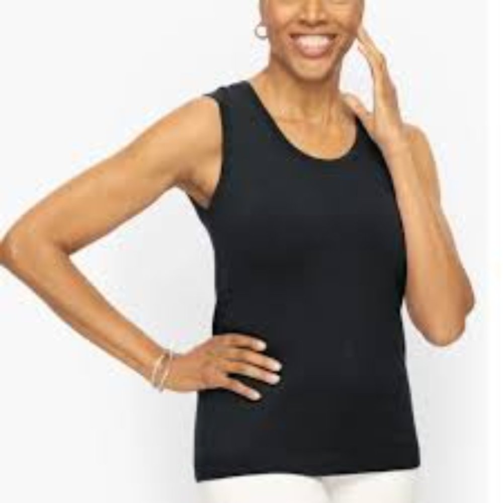 Talbots Charming Shell Black Classic Sleeveless C… - image 1